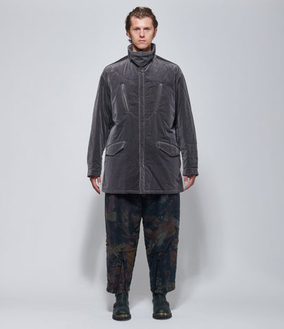 FW26 Yohji Yamamoto Velvet Padded Blouson in Grey