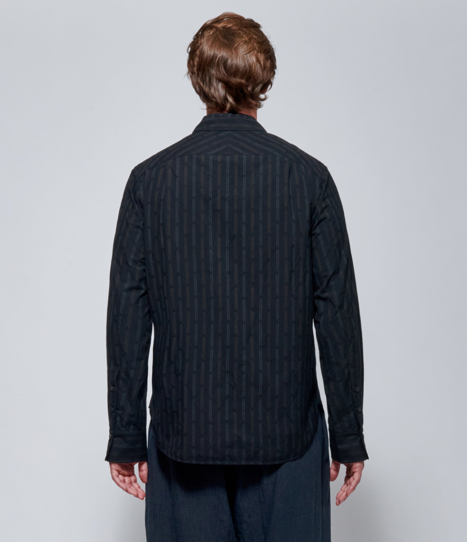 FW26 Ziggy Chen Mens Classic Striped Black Shirt