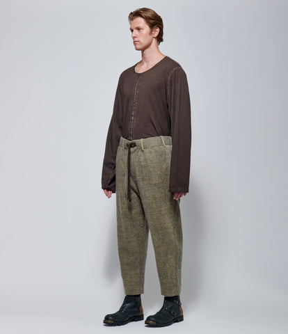 FW26 Uma Wang Mens Pigima Wool Pants in Tan