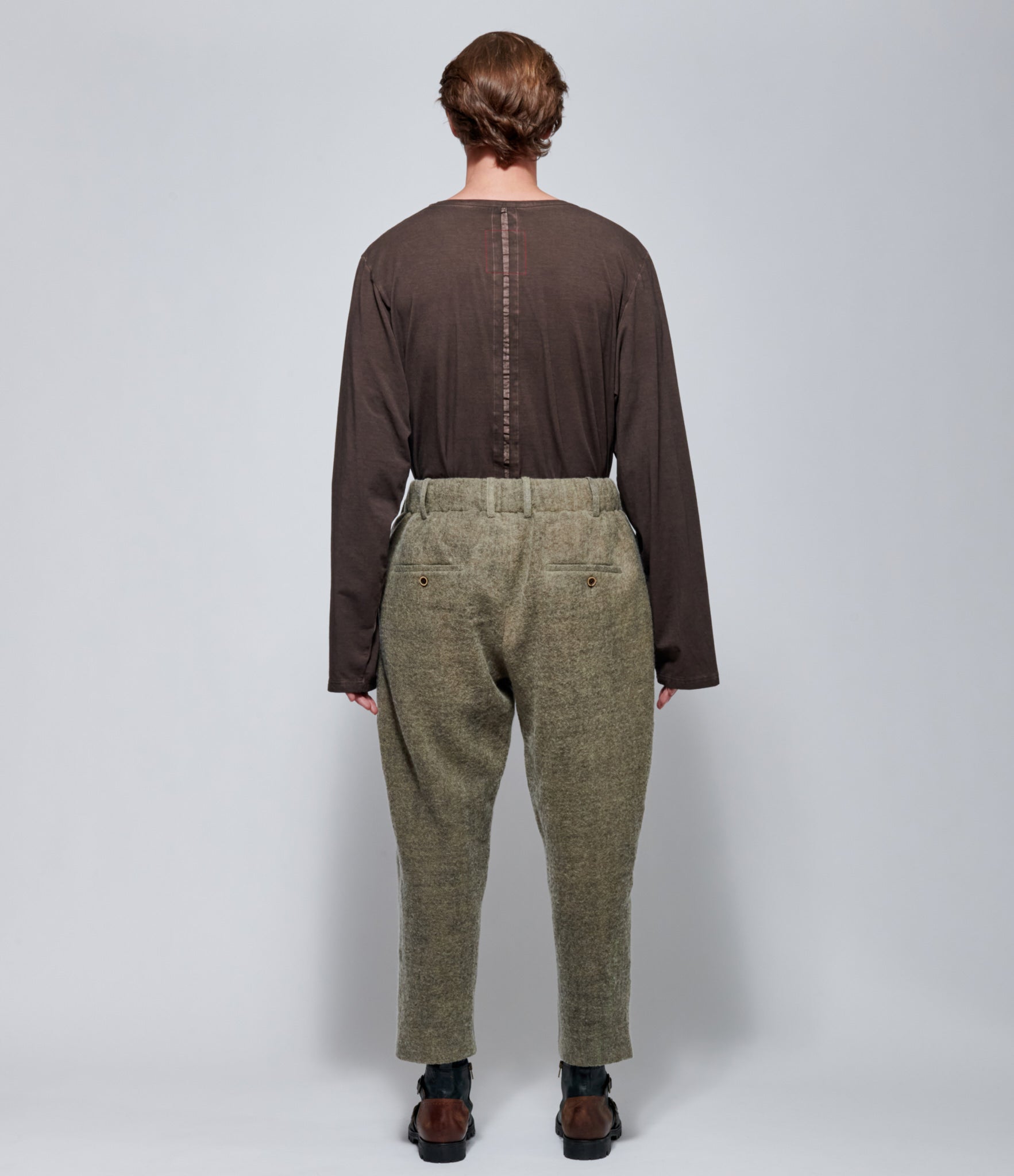 FW26 Uma Wang Mens Pigima Wool Pants in Tan