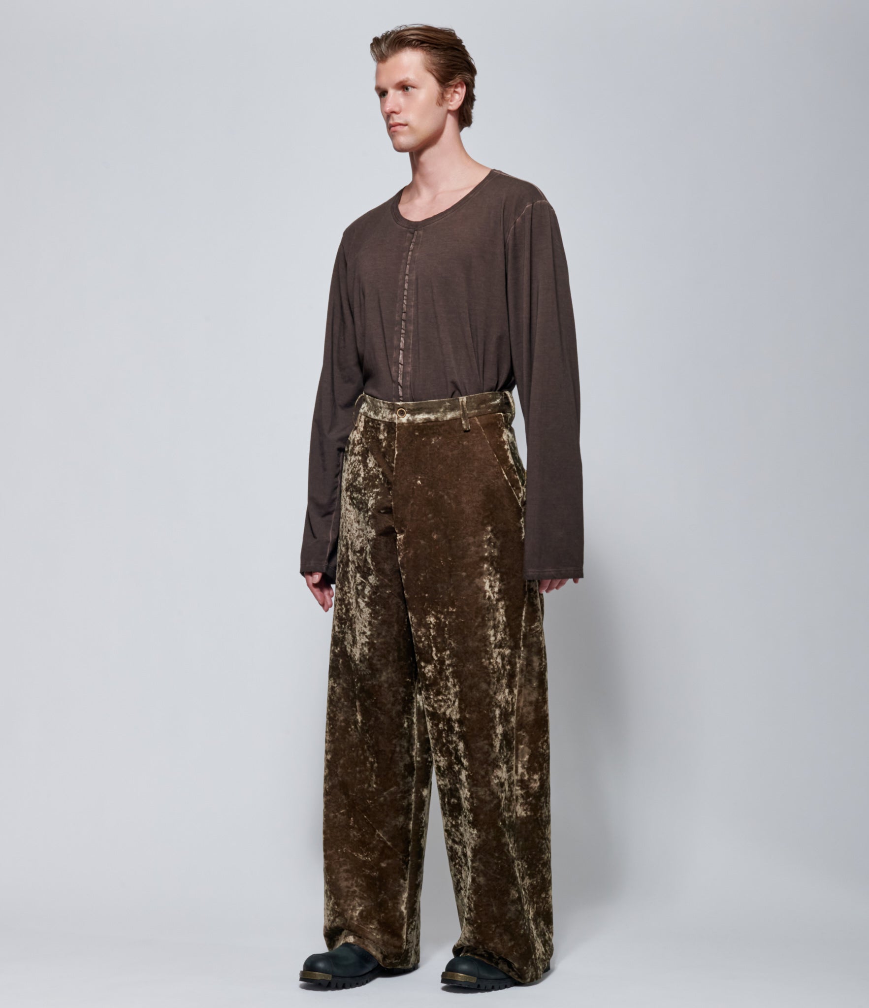 FW26 Uma Wang Mens Pod Pants Dark Olive
