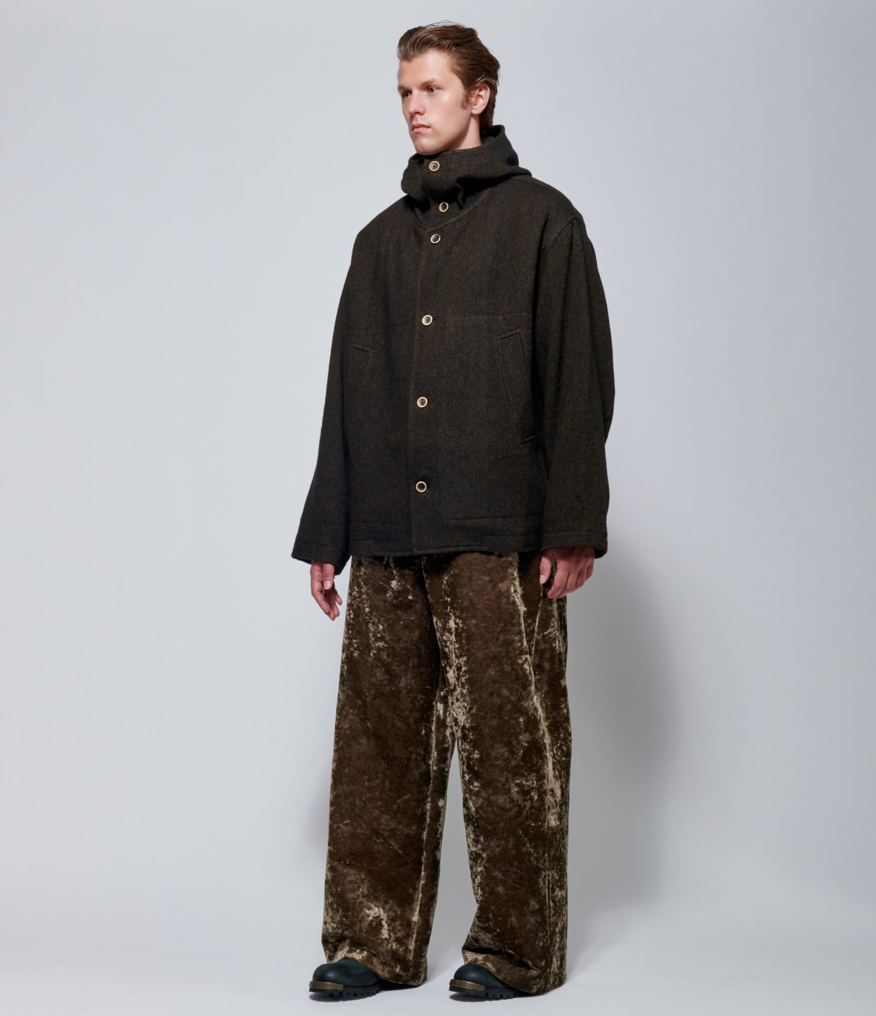 FW26 Uma Wang Mens Juto Jacket Black/Brown