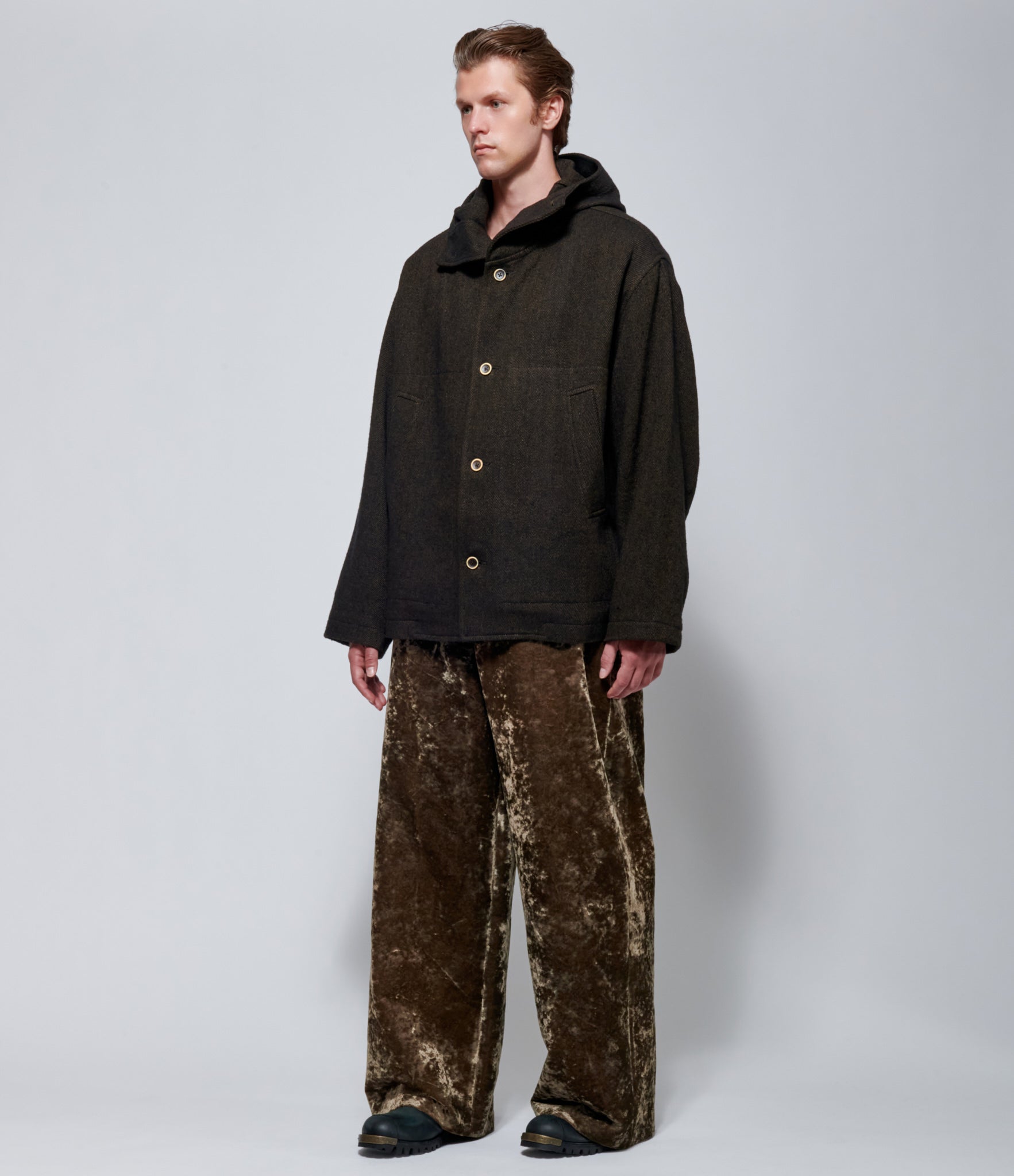 FW26 Uma Wang Mens Juto Jacket Black/Brown