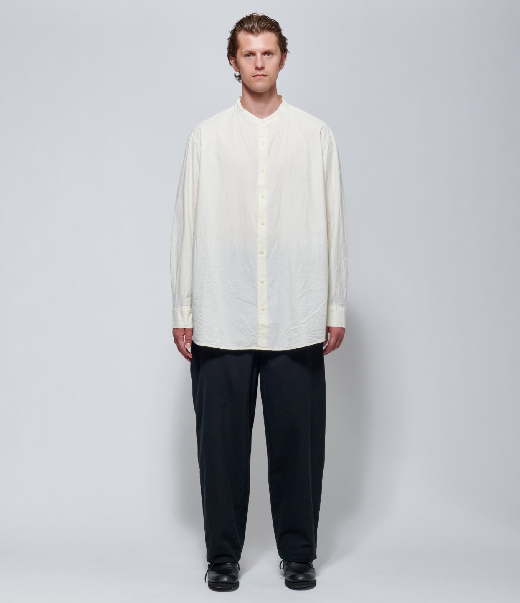 FW26 Casey Casey Mens Fabiano Mao Shirt Natural