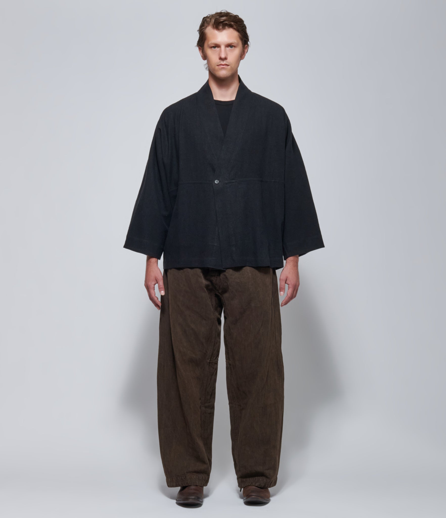 Jan Jan Van Essche #115 Cropped Shirt Jacket Black