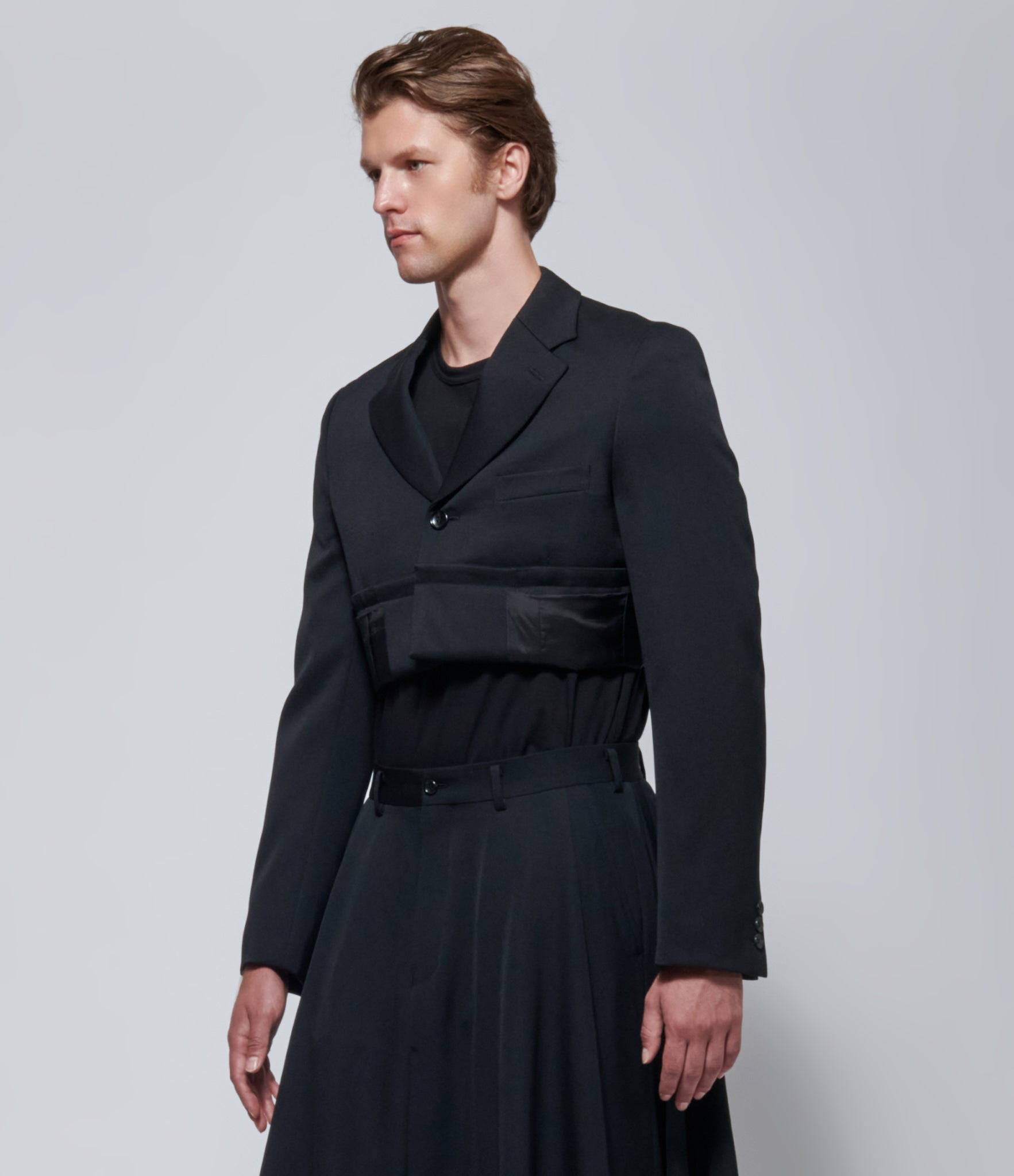 FW26 COMME des GARÇONS Homme Plus Mens Cropped Jacket Black