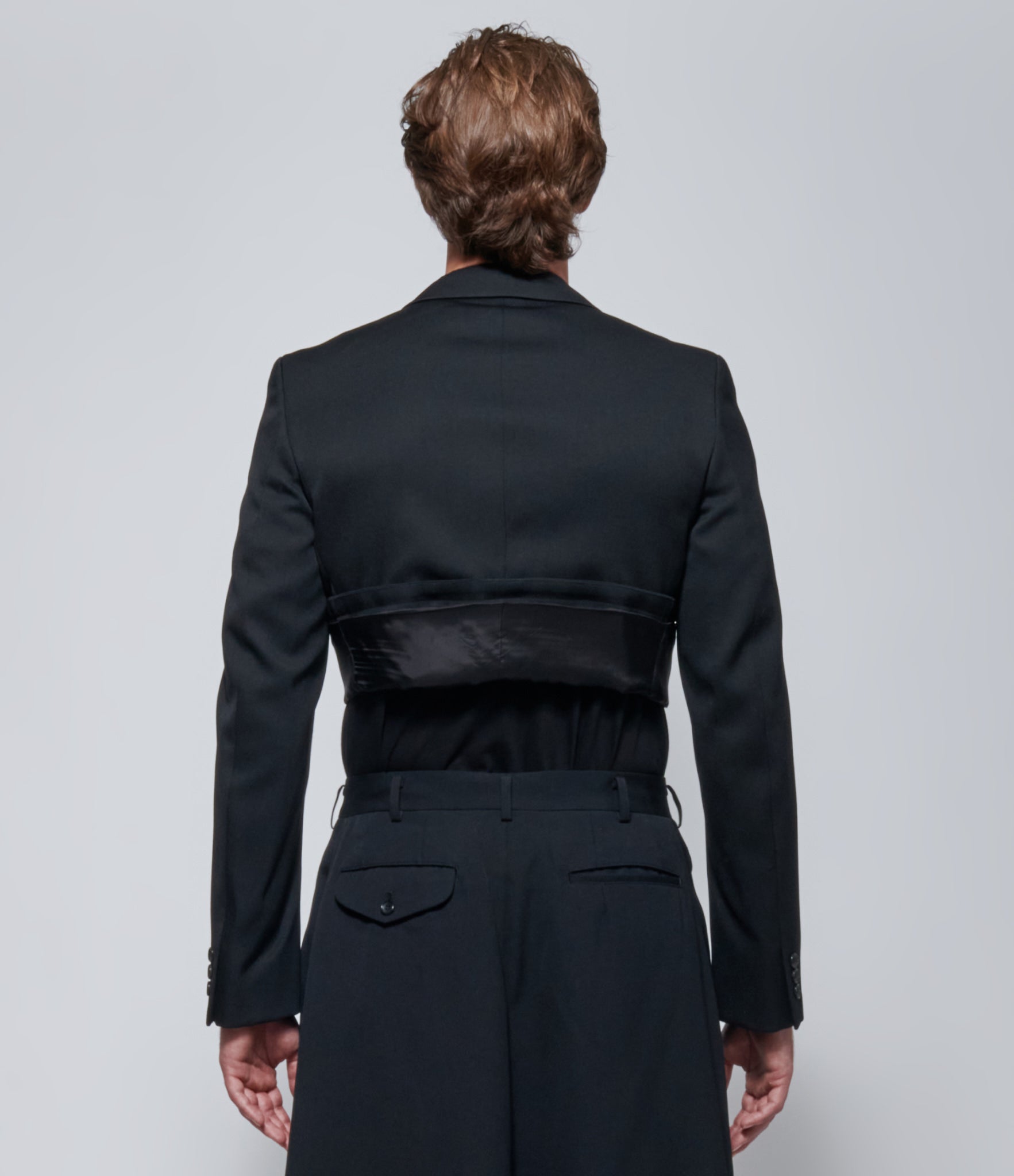 FW26 COMME des GARÇONS Homme Plus Mens Cropped Jacket Black