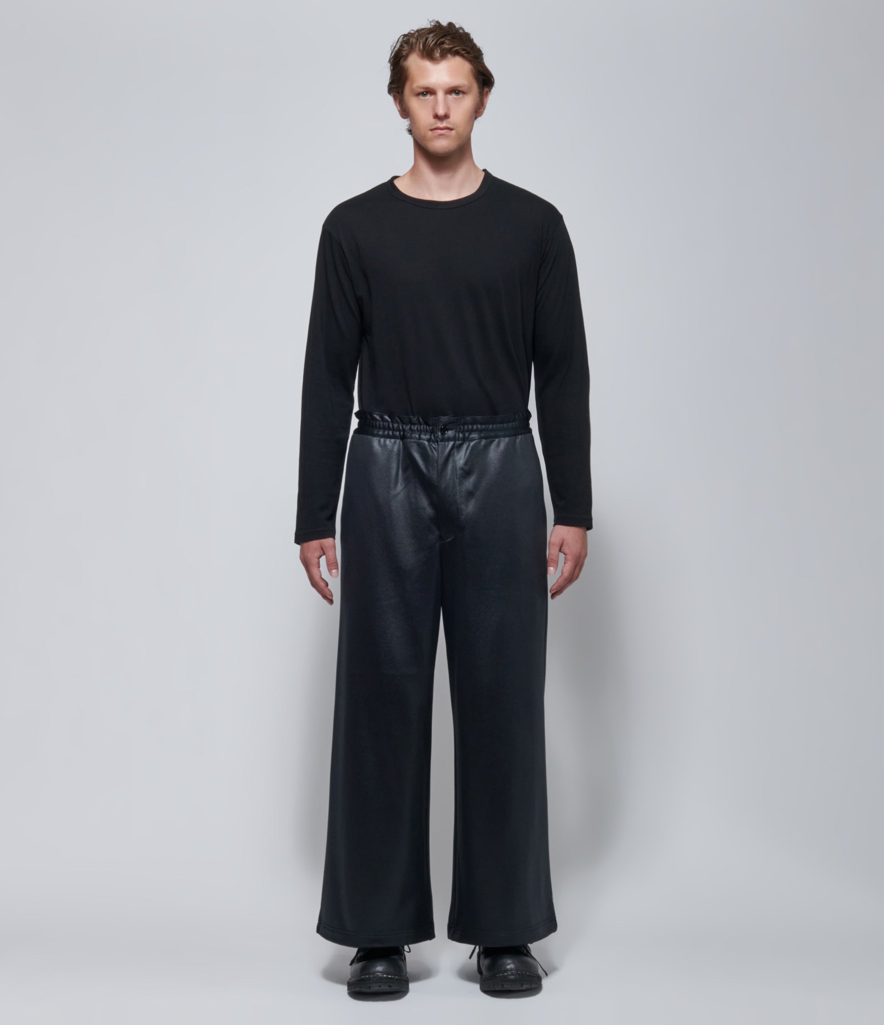 FW26 COMME des GARÇONS Homme Plus Mens Black Shiny Pants