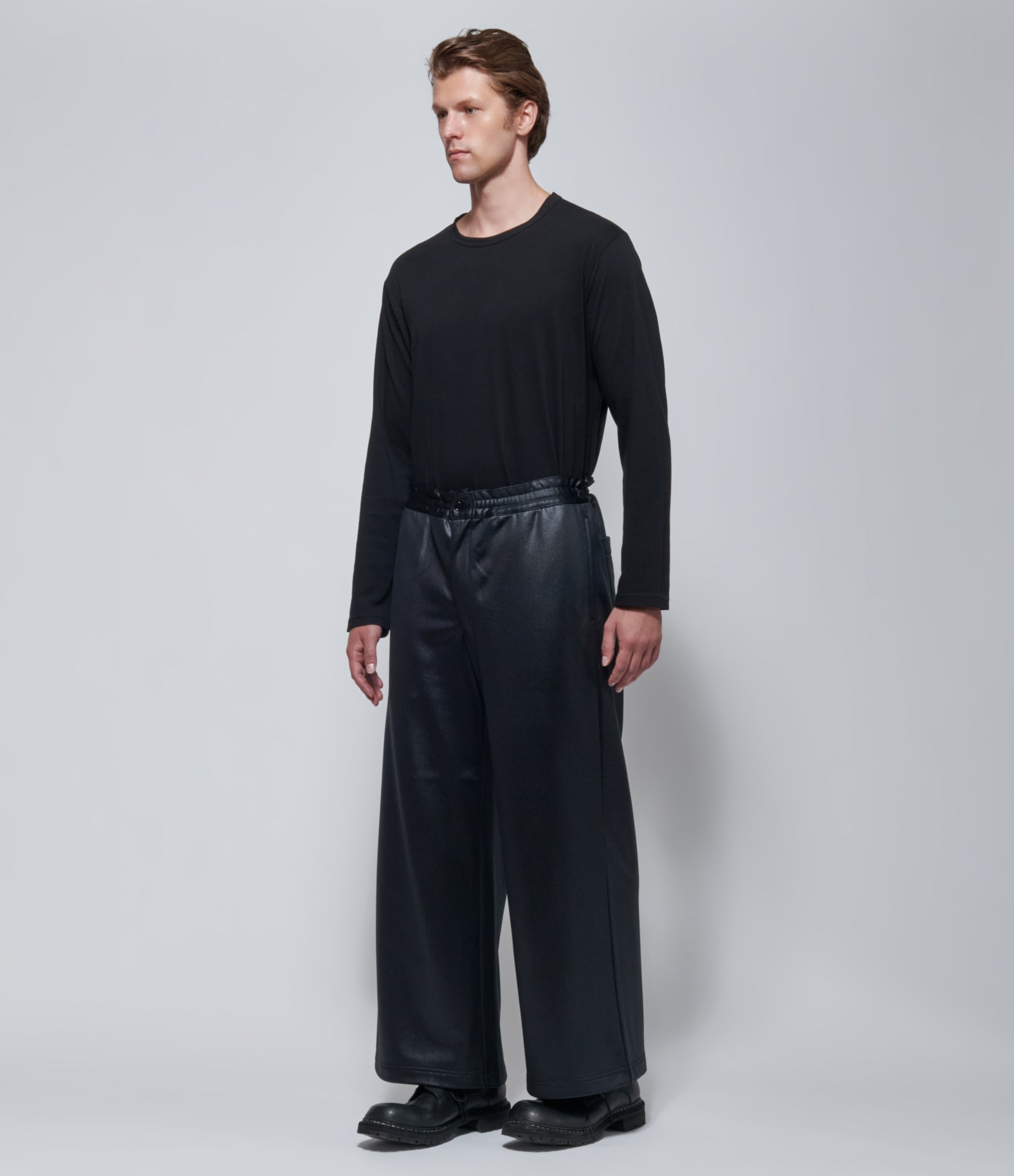 FW26 COMME des GARÇONS Homme Plus Mens Black Shiny Pants