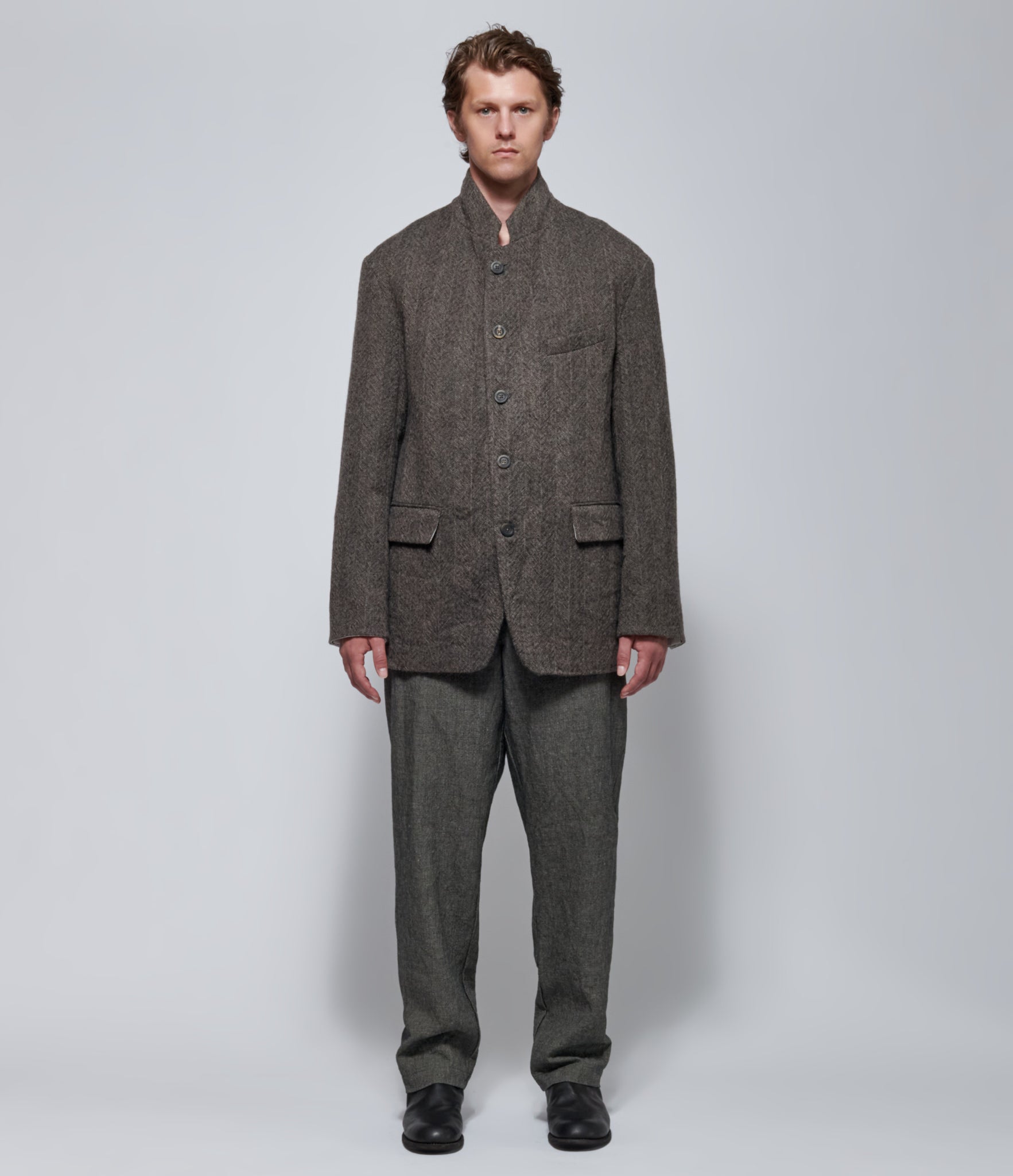 FW26 Forme Mens 5-Button Relaxed Coat Wood