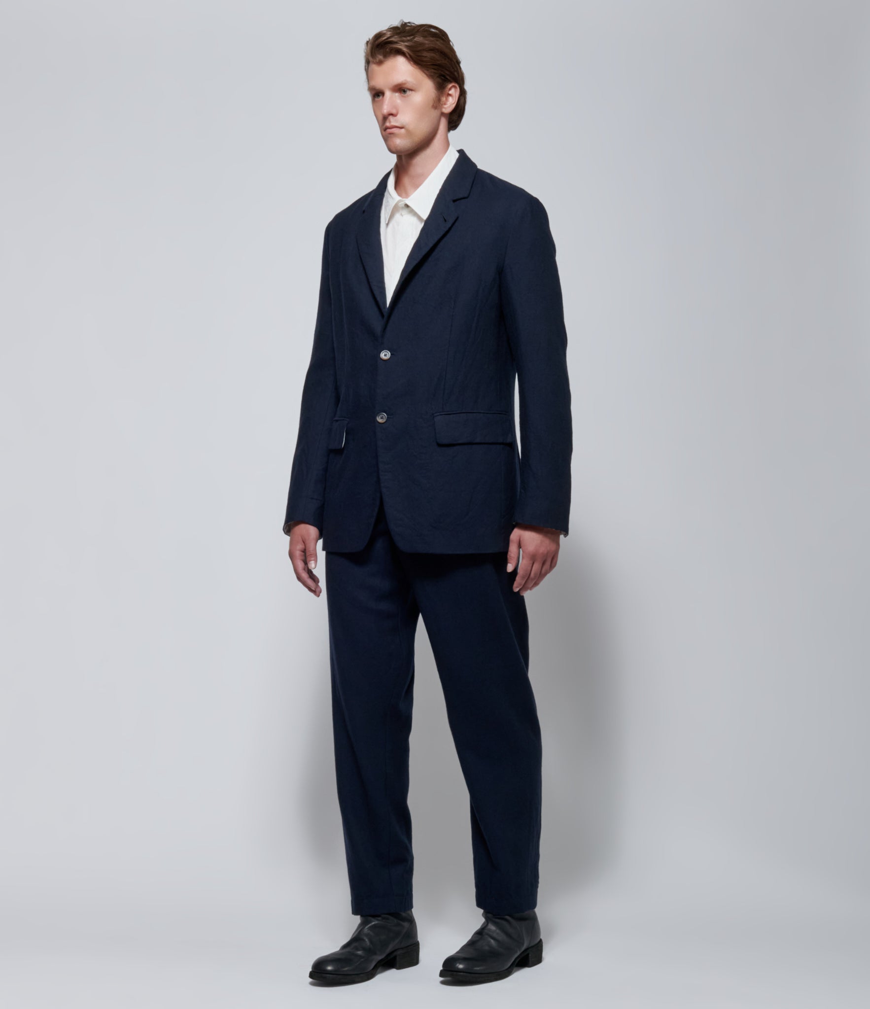 FW26 Forme Mens 2-Button Classic Blazer With Side Vent Navy