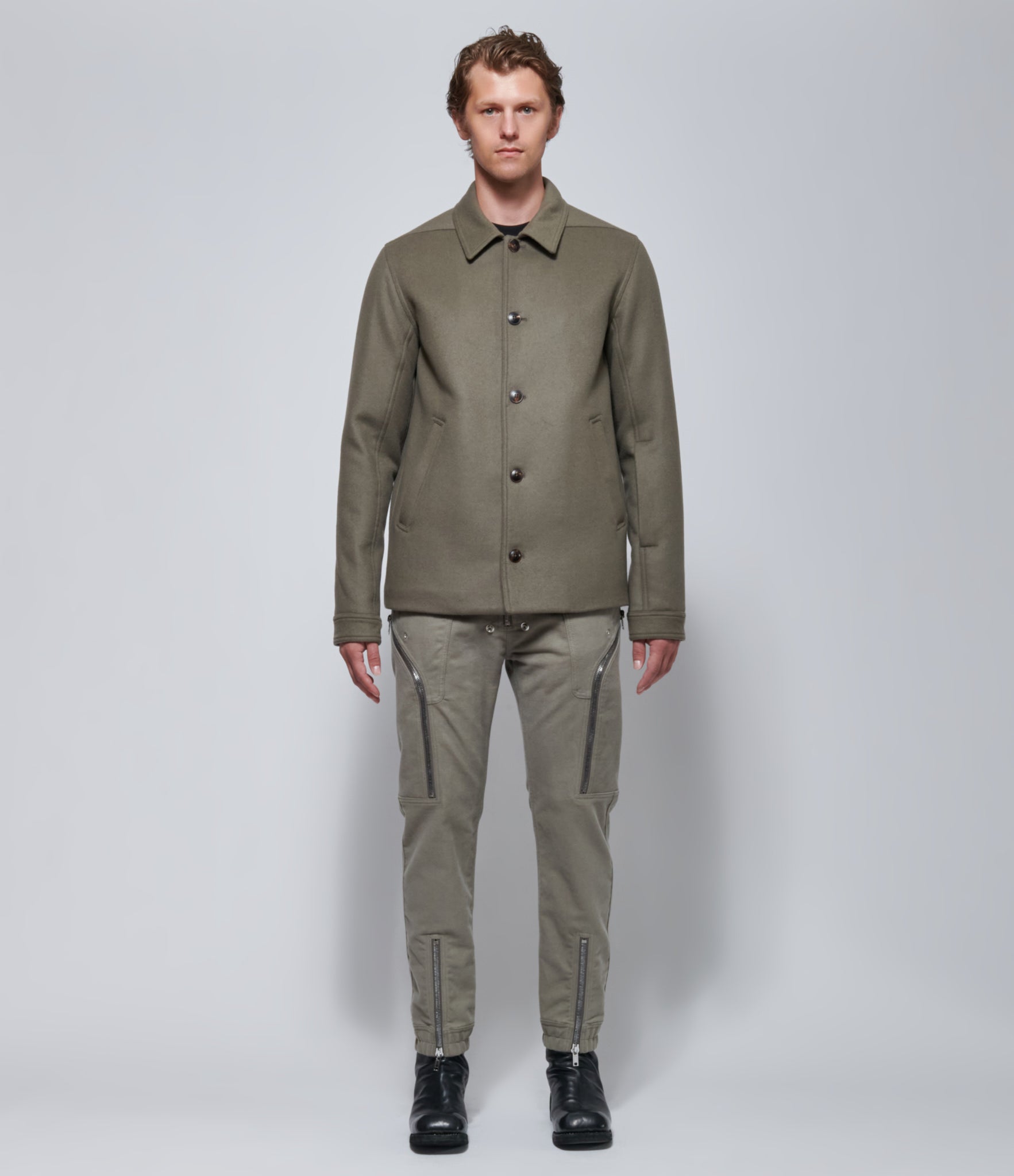 FW26 Rick Owens Mens Giacca Imbottita Buttoned Brad Jacket Dust