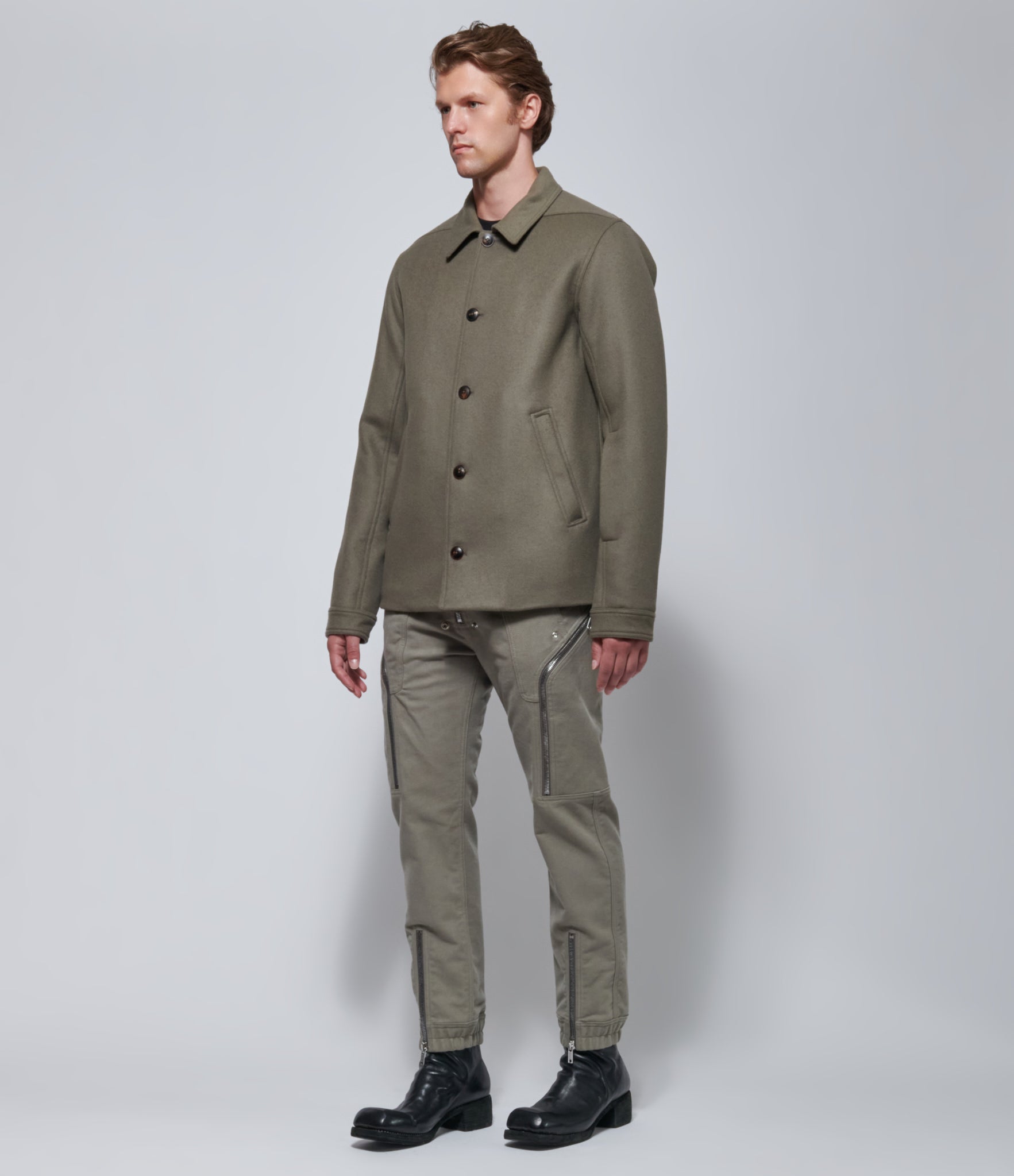 FW26 Rick Owens Mens Giacca Imbottita Buttoned Brad Jacket Dust