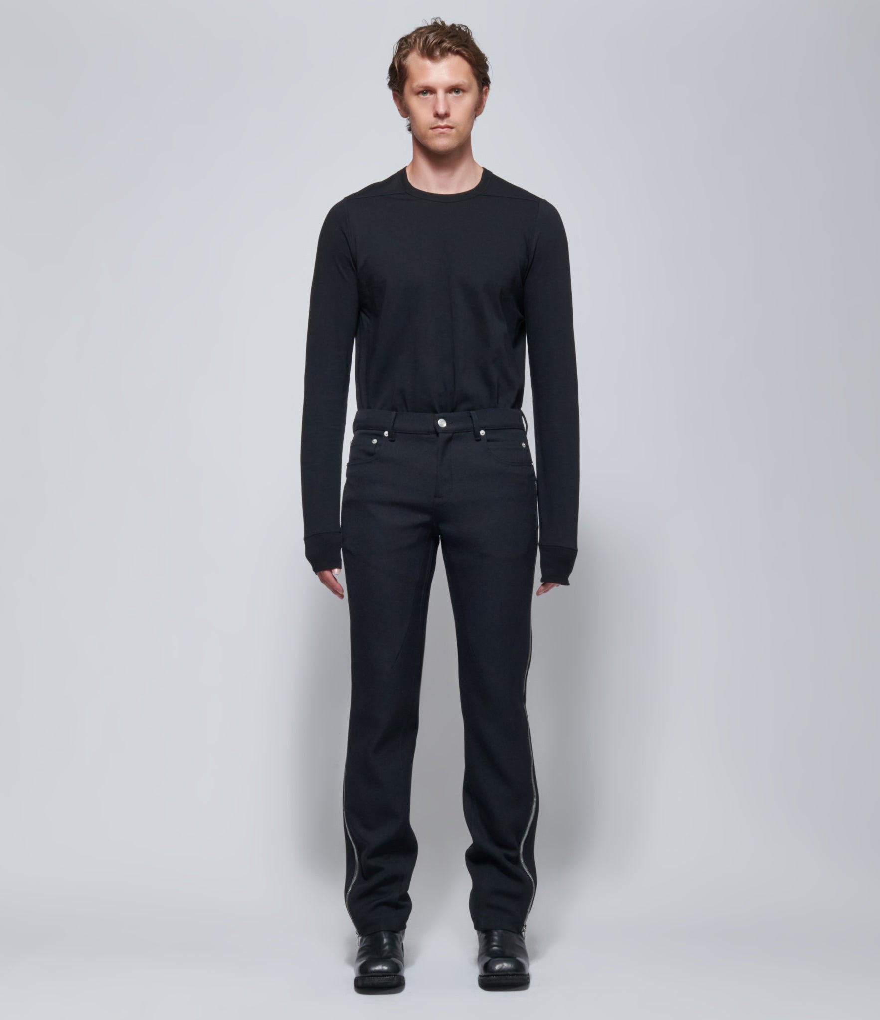 FW26 Rick Owens Mens Pantaloni Vega Jeans Black