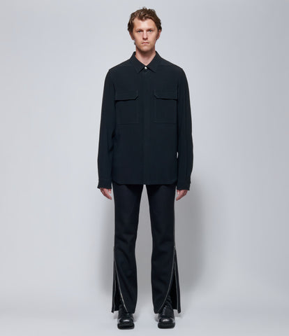 FW26 Rick Owens Mens Camicia Overshirt Black