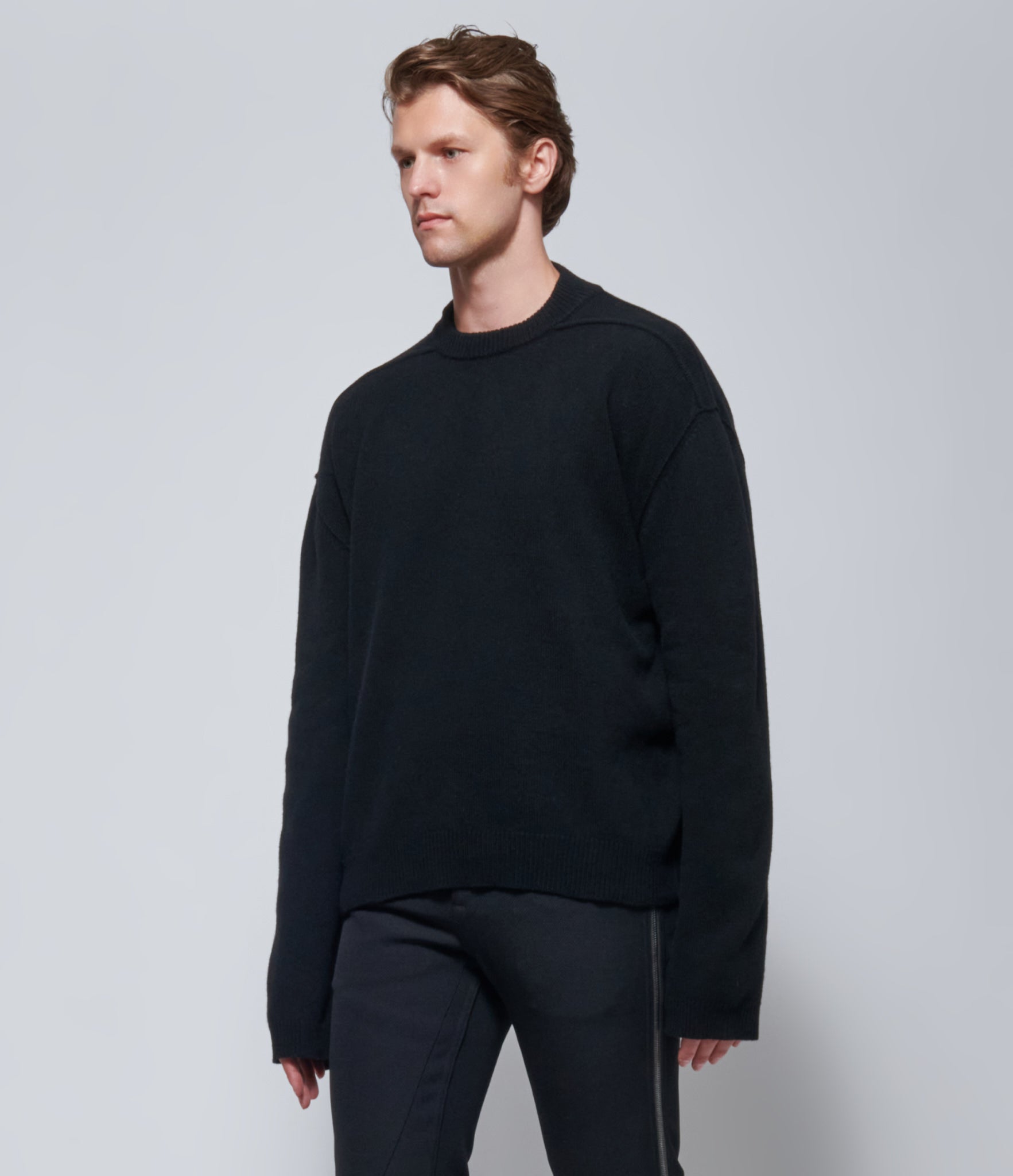 FW26 Rick Owens Mens Maglia Tommy Lupetto Black
