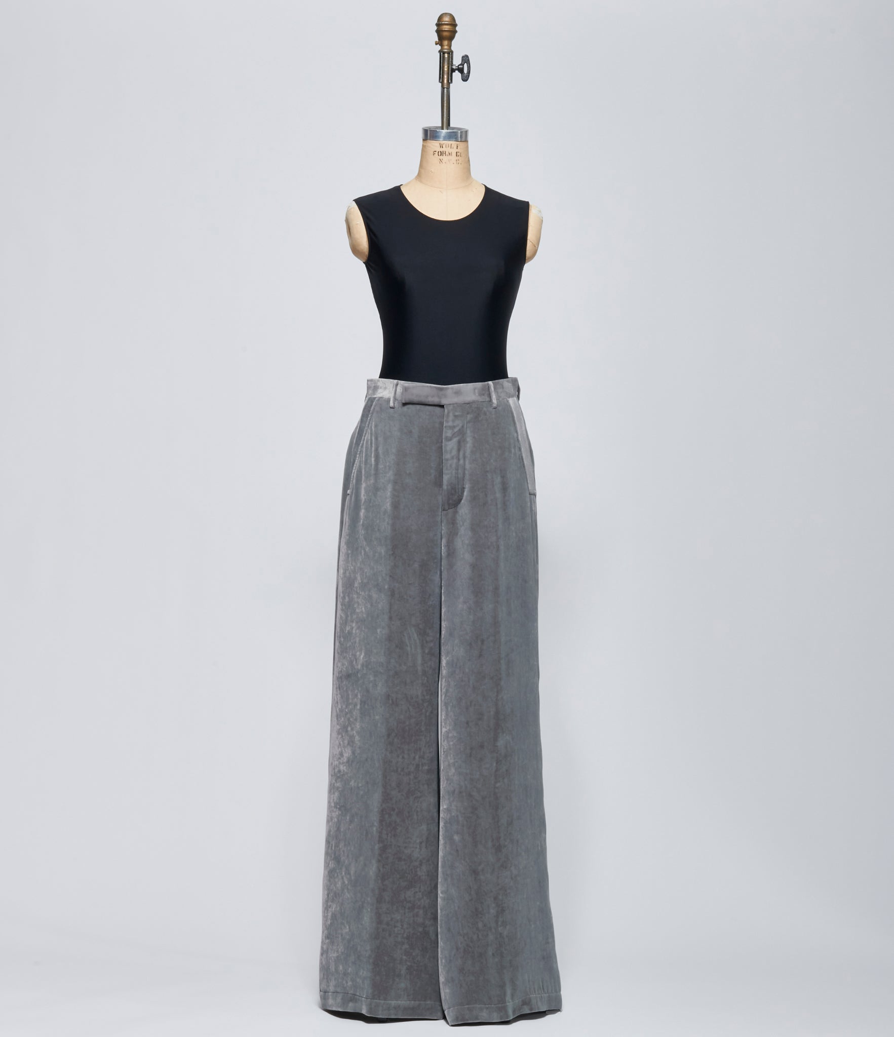 FW26 Rick Owens Womens Pantaloni Wide Tailored Pants Steel