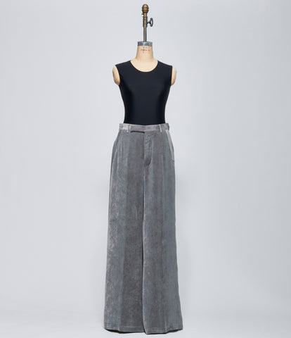 FW26 Rick Owens Womens Pantaloni Wide Tailored Pants Steel
