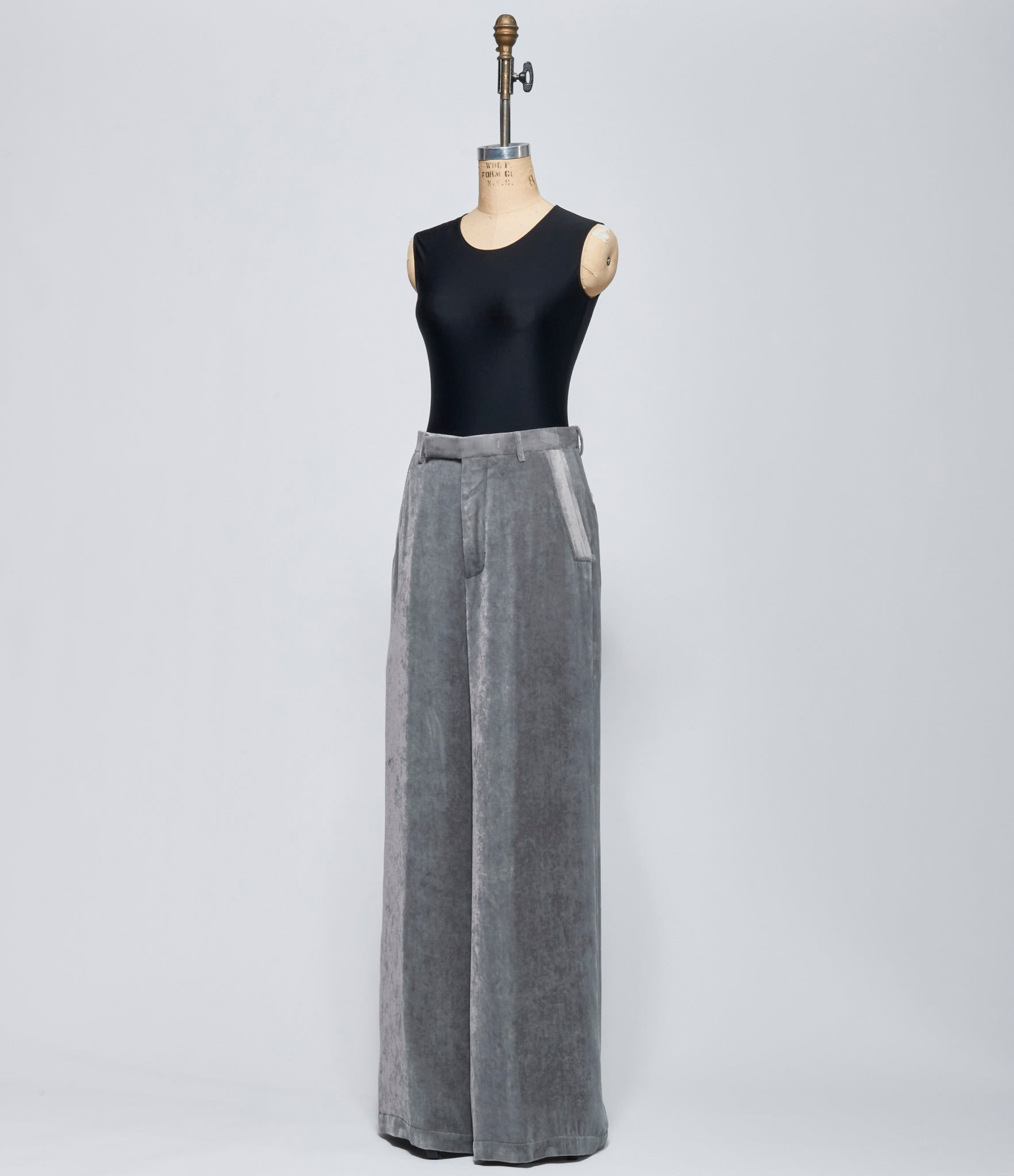 FW26 Rick Owens Womens Pantaloni Wide Tailored Pants Steel
