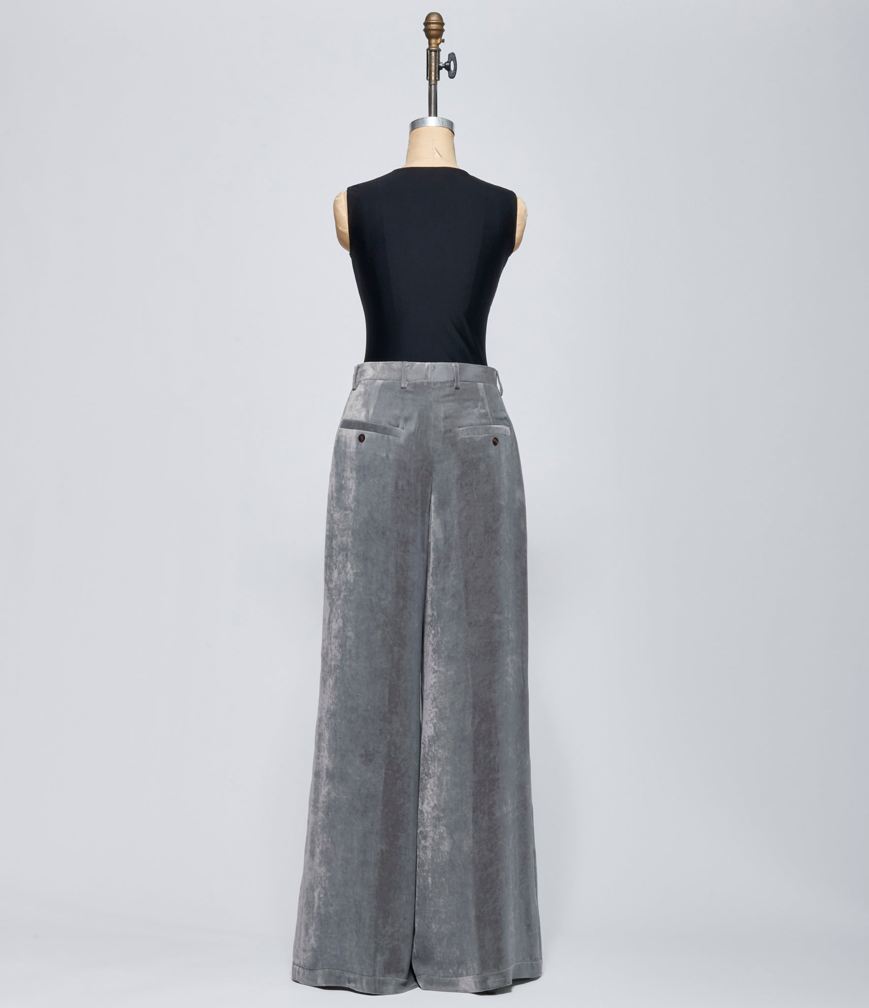 FW26 Rick Owens Womens Pantaloni Wide Tailored Pants Steel
