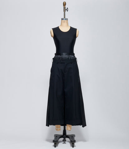 FW26 Junya Watanabe Womens Layered Pleated Satin Panel Pants