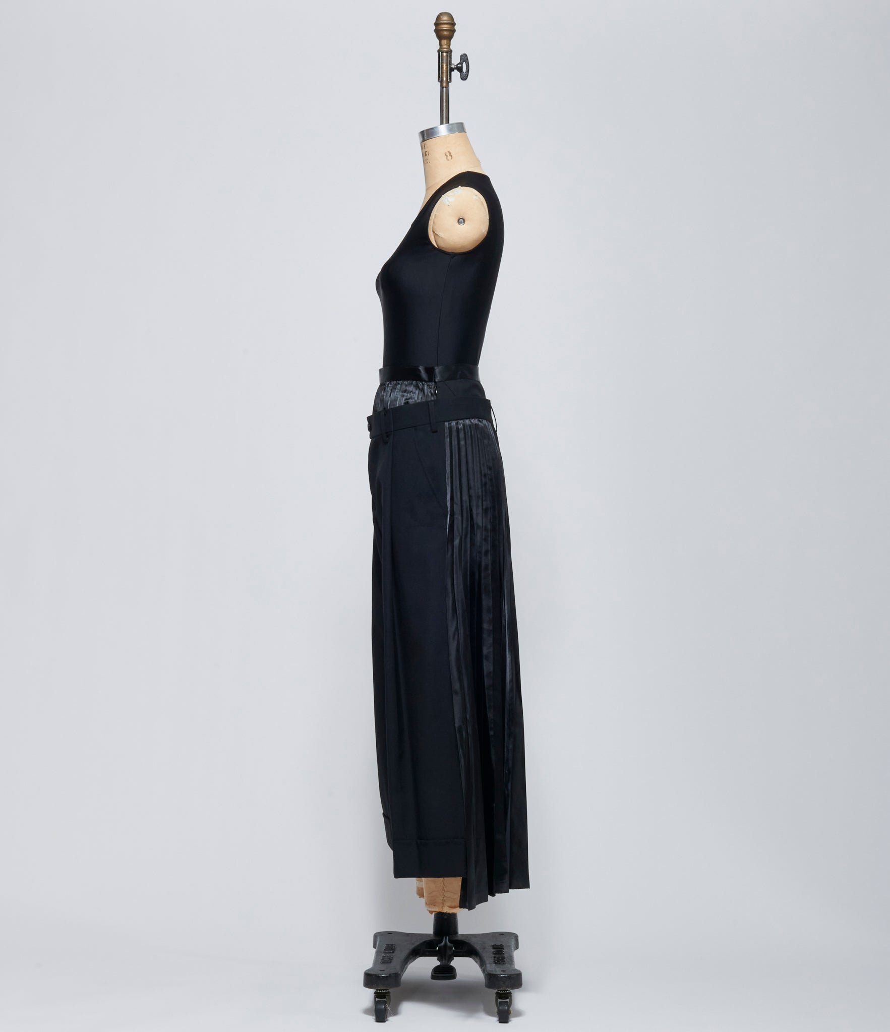 FW26 Junya Watanabe Womens Layered Pleated Satin Panel Pants