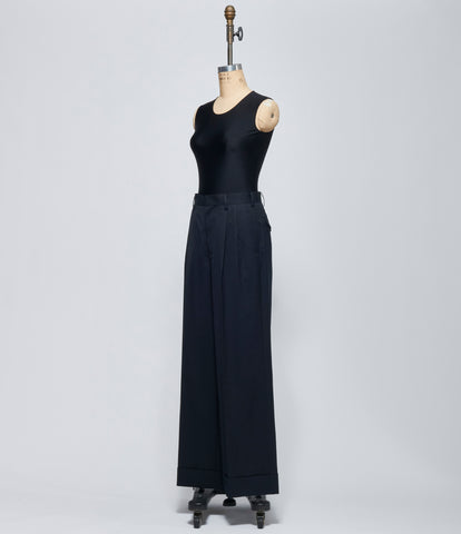 FW26 Junya Watanabe Womens Pinstripe Wool Wide-Leg Trousers