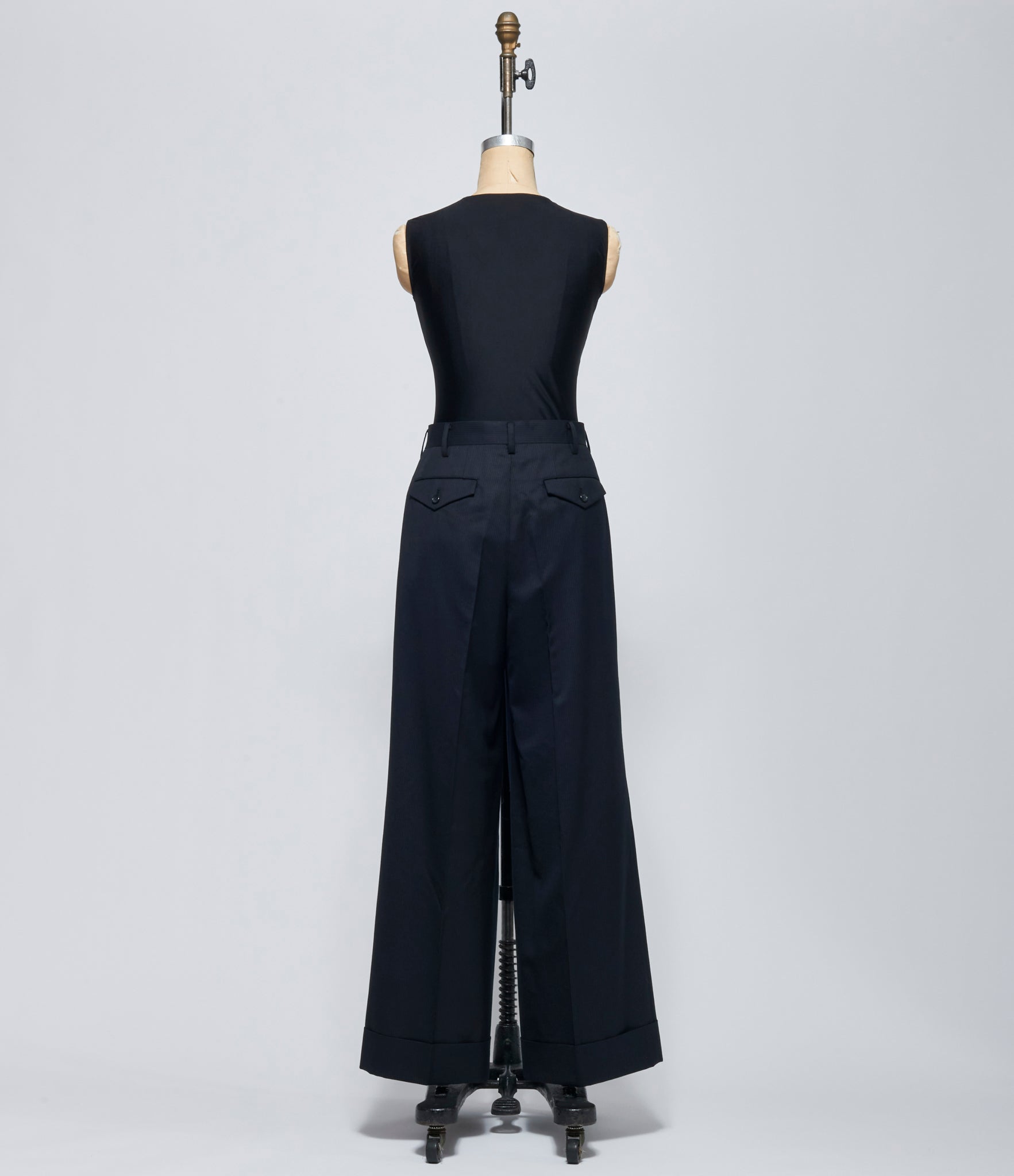 FW26 Junya Watanabe Womens Pinstripe Wool Wide-Leg Trousers