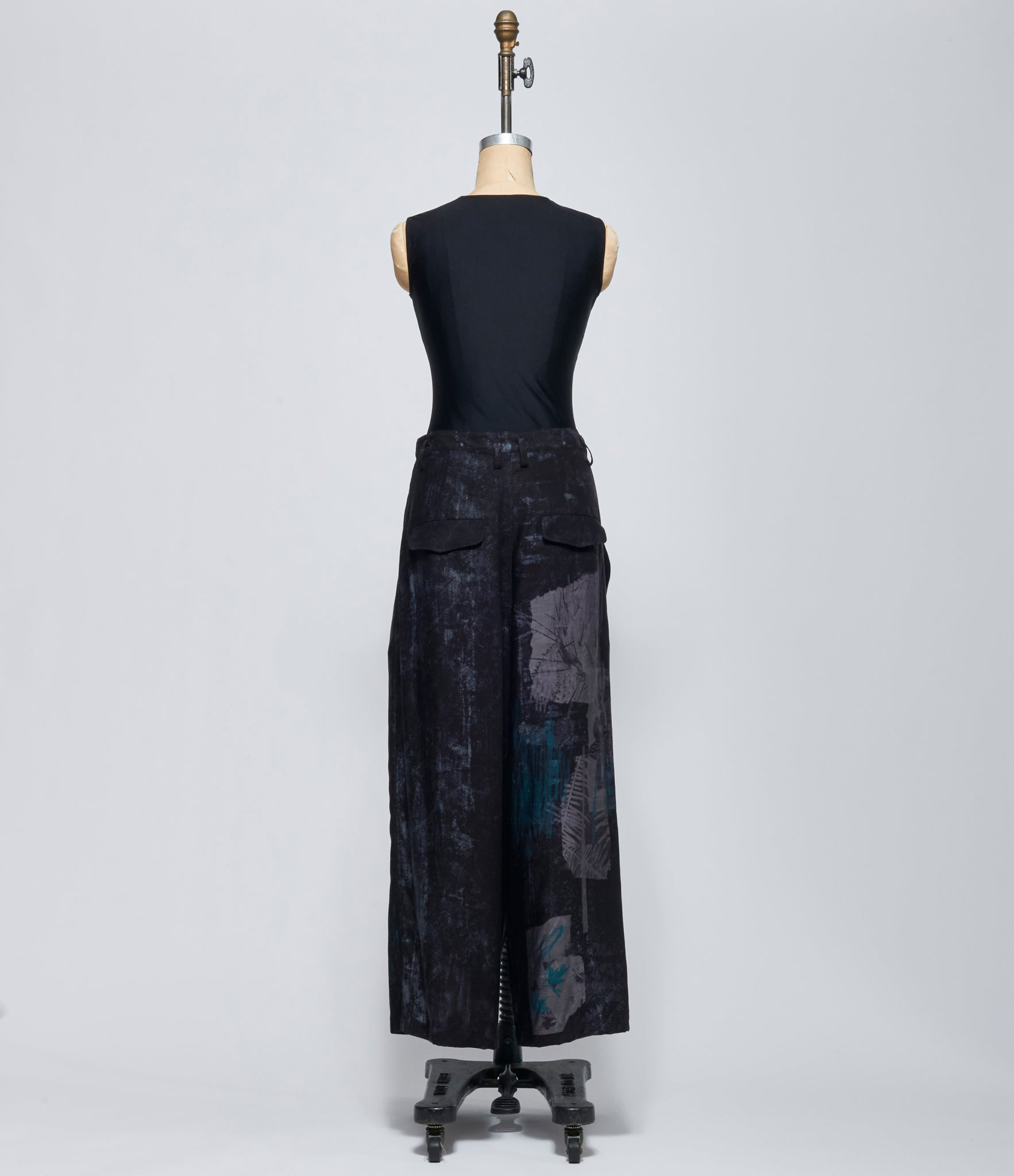 FW26 Y's Womens N-1 Tuck Loose Wide Blue Green