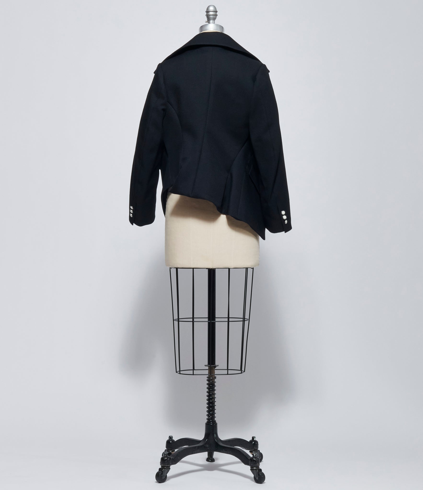 FW26 Comme des Garçons Womens Asymmetric Wool Cropped Jacket