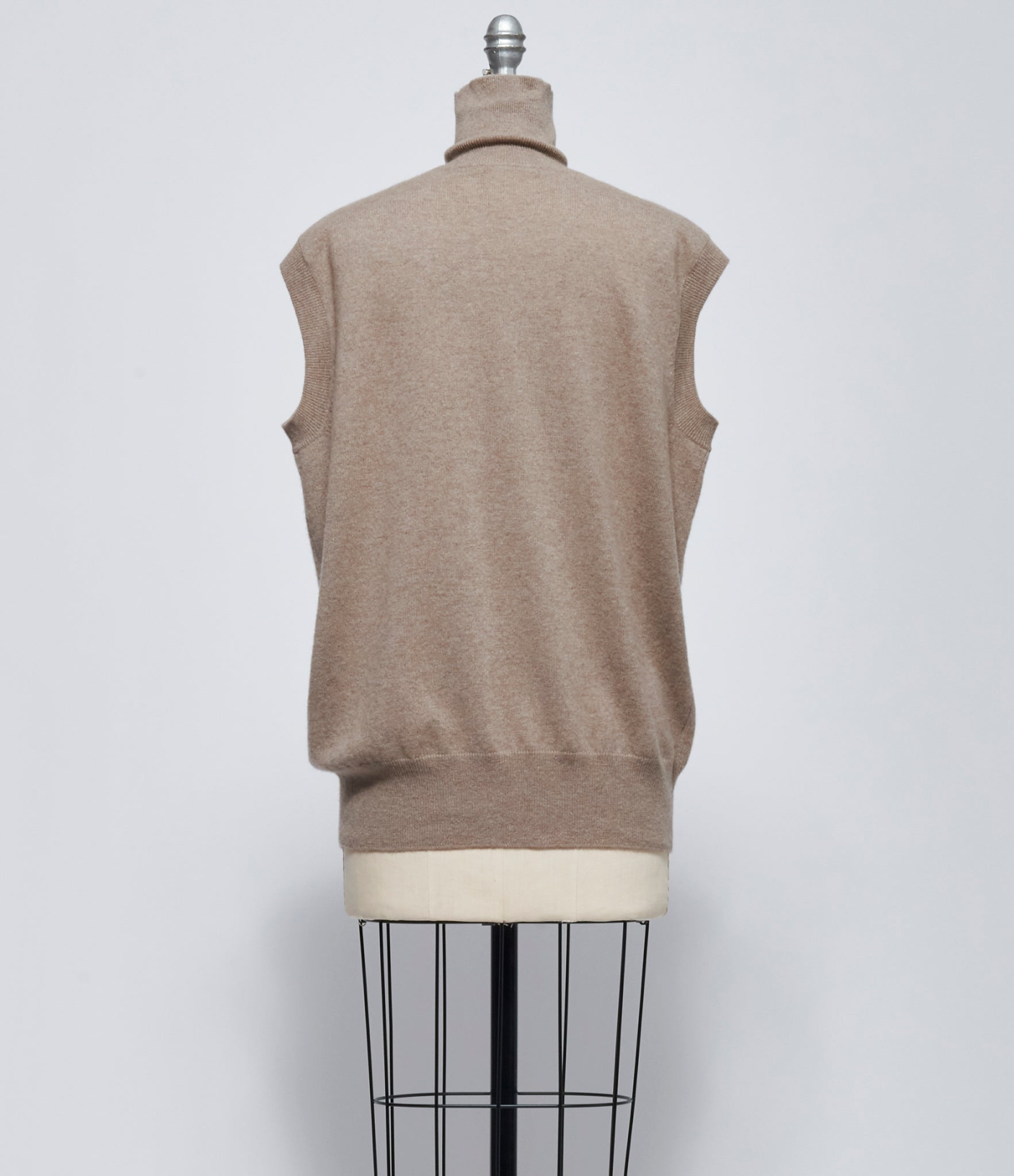 FW26 Sofie D'Hoore Womens Sleeveless Pullover High Neck Knit Sahara Melange