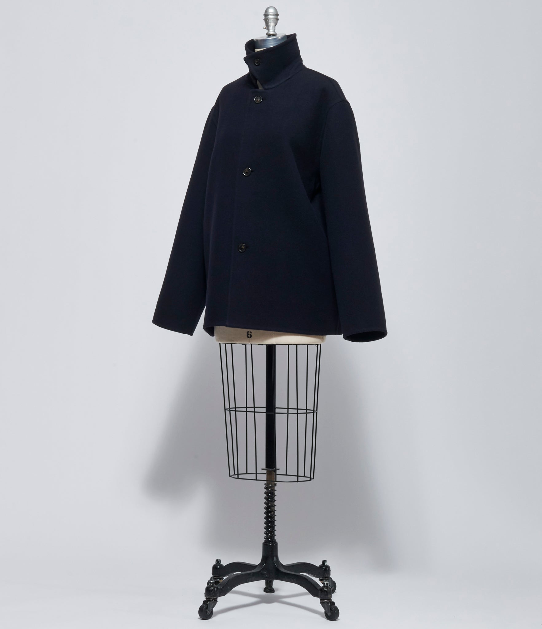 FW26 Sofie D'Hoore Womens Short Buttoned Jacket With Collar Jacket Midnight