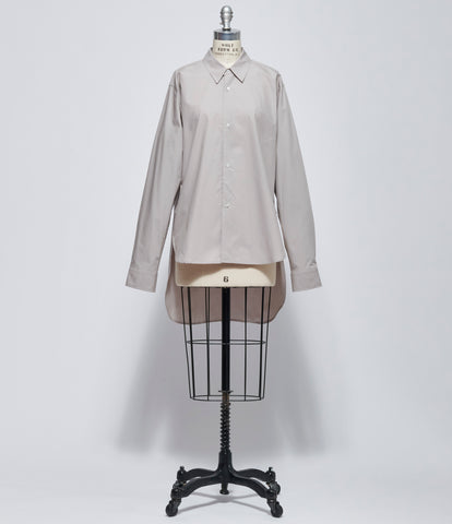 FW26 Sofie D'Hoore Womens Asymmetrical Long Sleeve Button Down Shirt Woven Powder