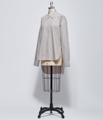 FW26 Sofie D'Hoore Womens Asymmetrical Long Sleeve Button Down Shirt Woven Powder