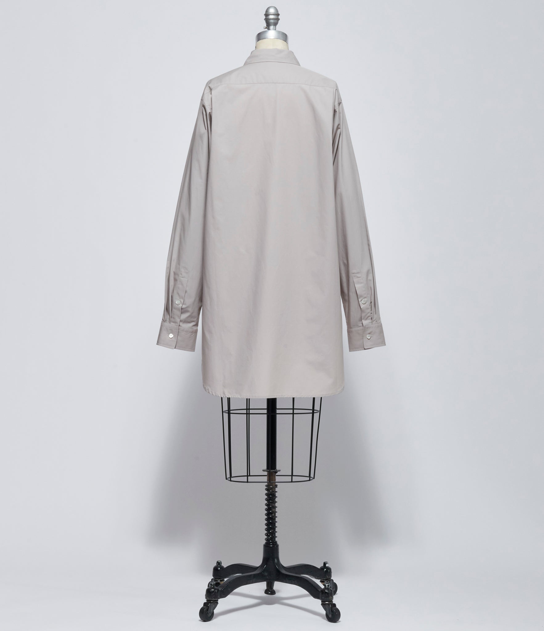 FW26 Sofie D'Hoore Womens Asymmetrical Long Sleeve Button Down Shirt Woven Powder