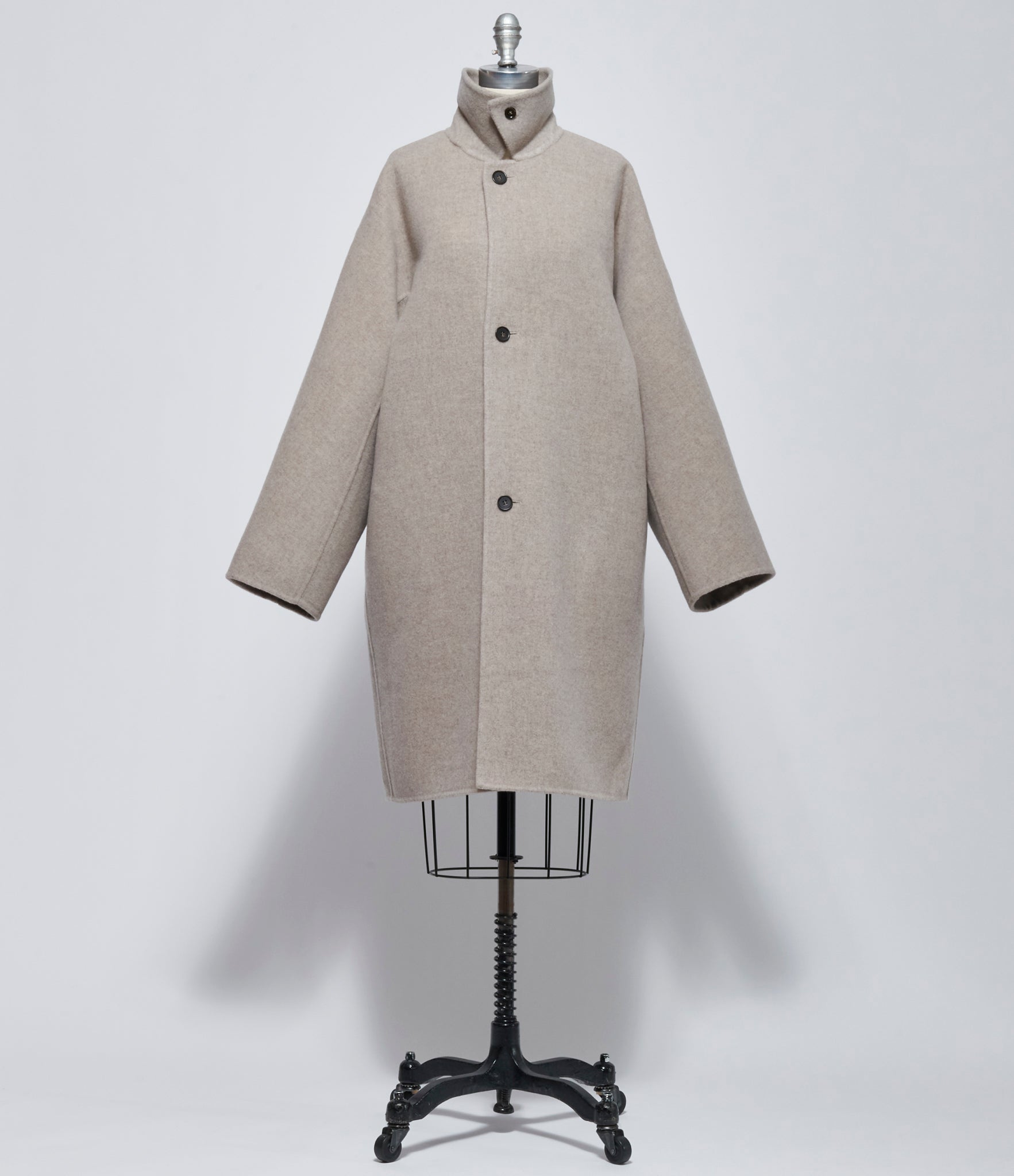 FW26 Sofie D'Hoore Womens Long Jacket With Collar And Buttons Jacket Muesli