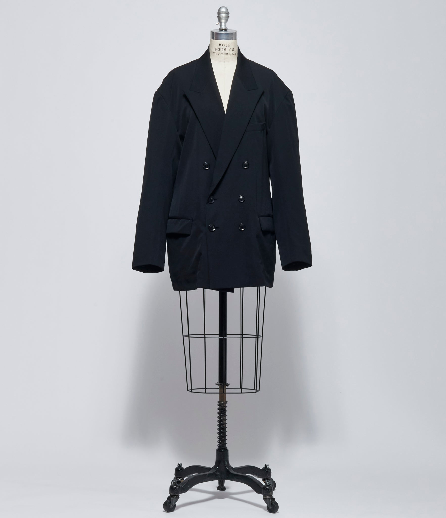 FW26 Y's Womens U-Big Tailored Oversized Double-Breasted Wool Blazer