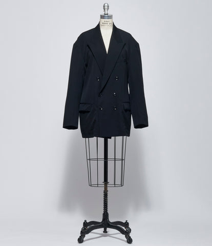 FW26 Y's Womens U-Big Tailored Oversized Double-Breasted Wool Blazer