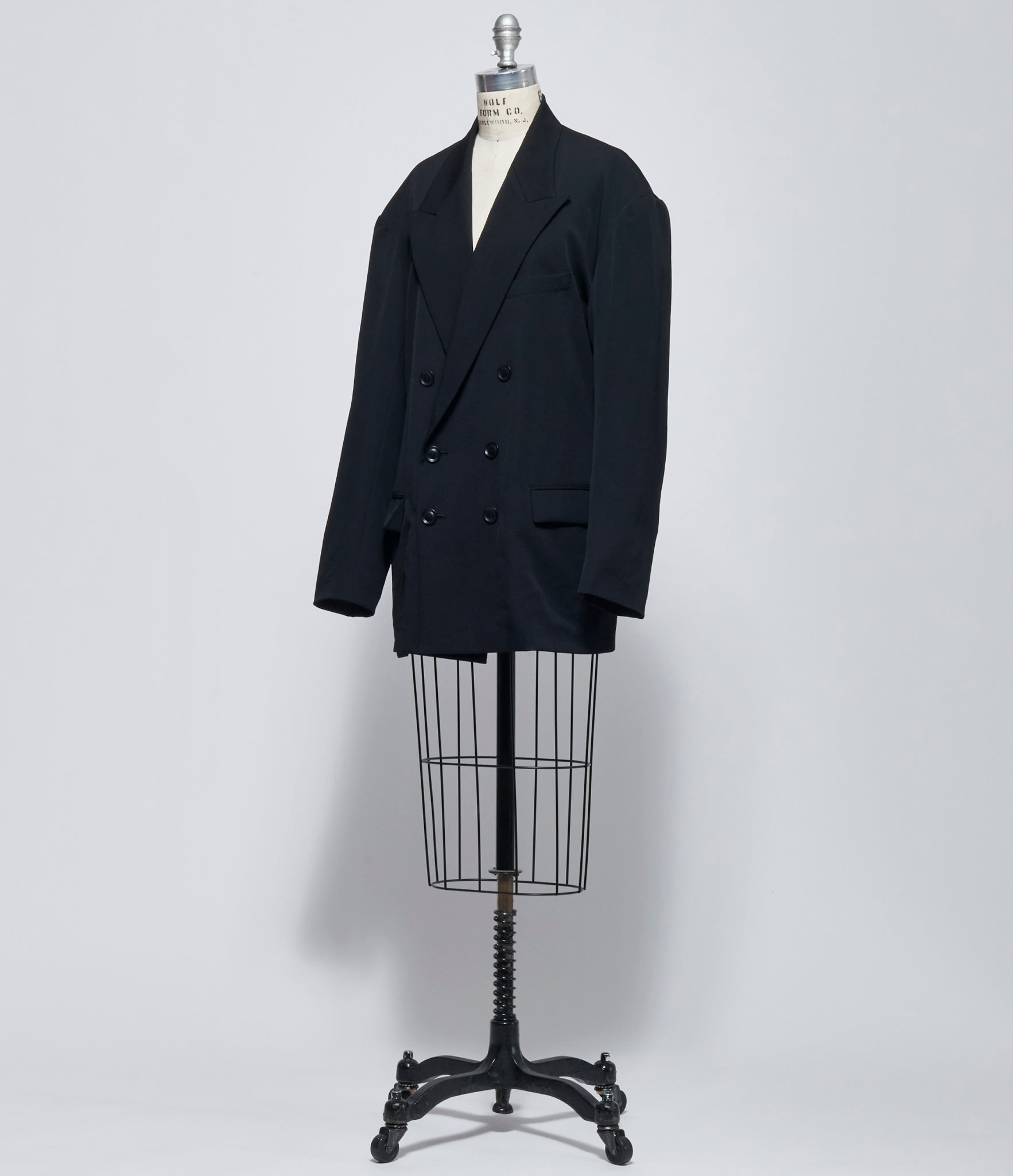 FW26 Y's Womens U-Big Tailored Oversized Double-Breasted Wool Blazer
