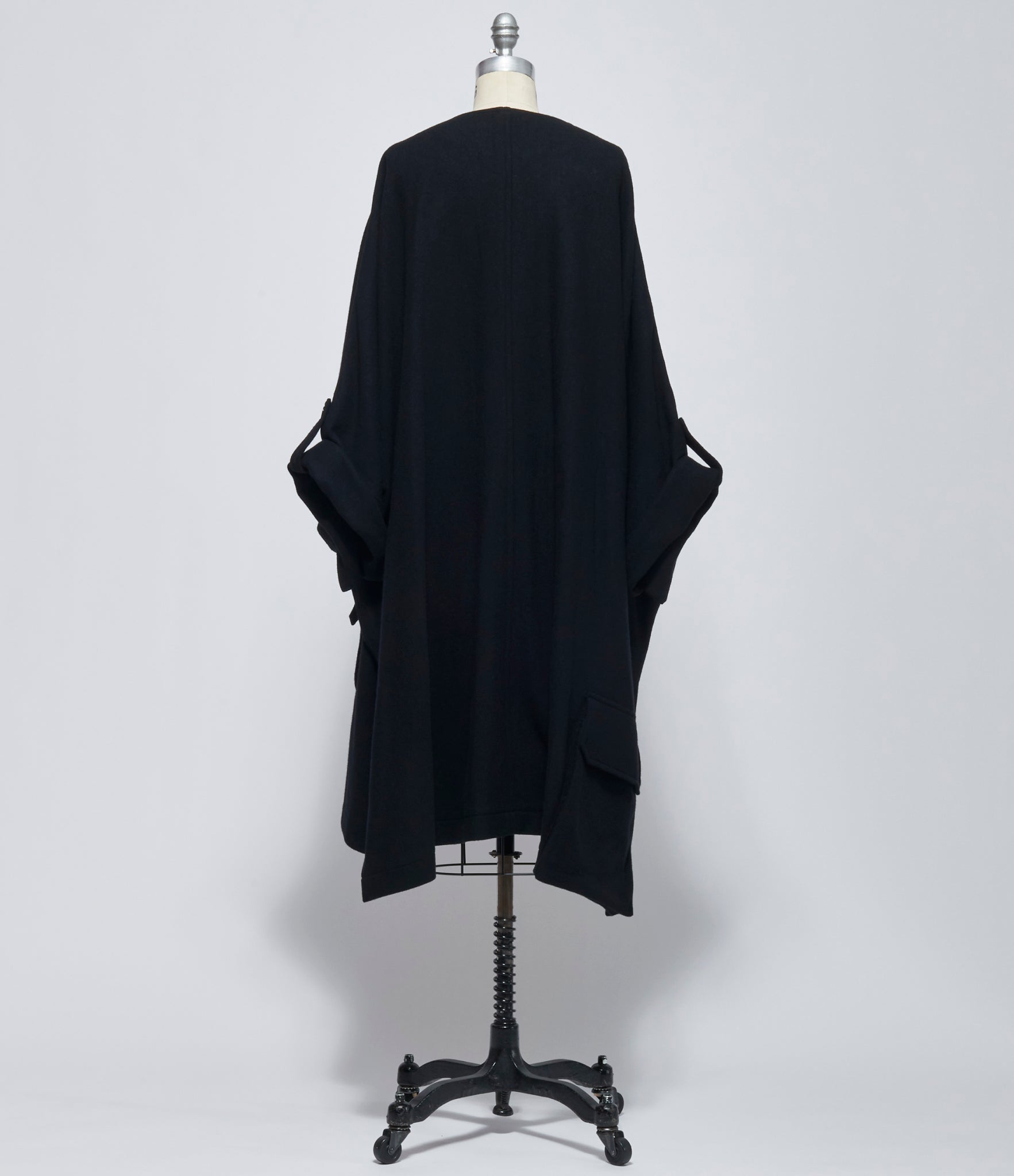 FW26 Y's Womens I-Collar Less Dolman Coat Black