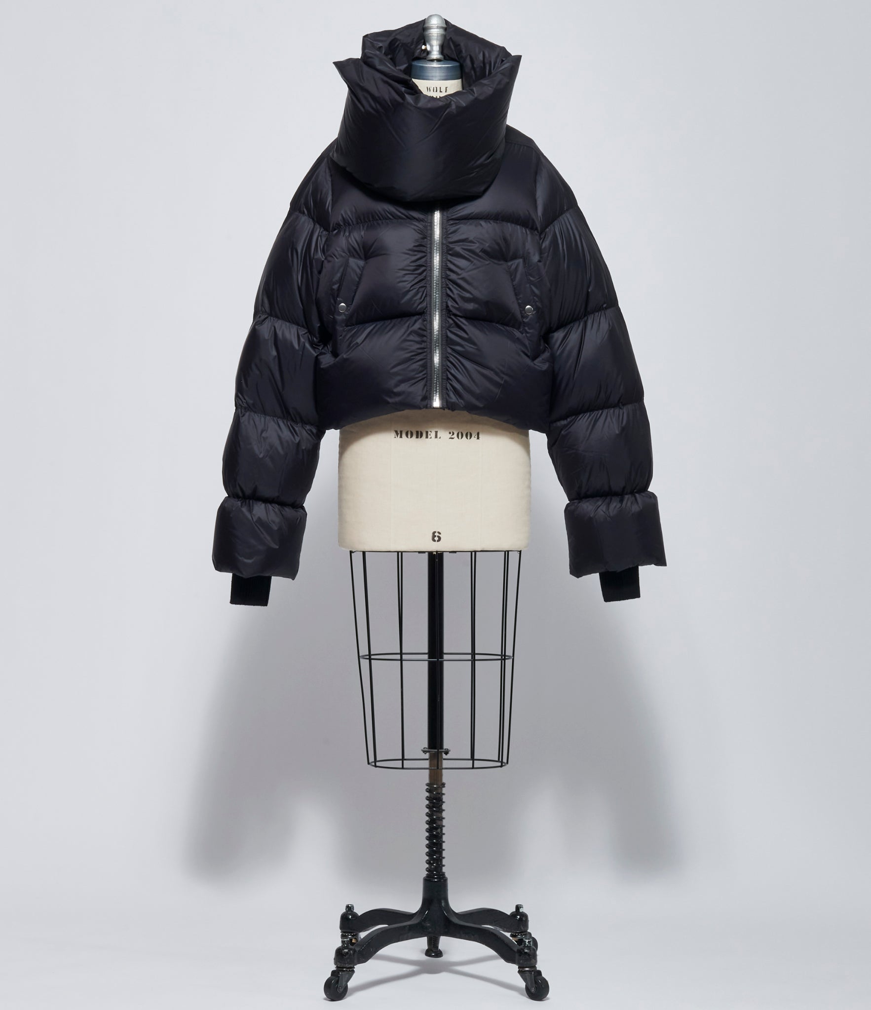 FW26 Rick Owens Womens Giacca Piumino Funnel Neck Black