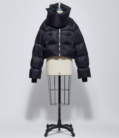 FW26 Rick Owens Womens Giacca Piumino Funnel Neck Black