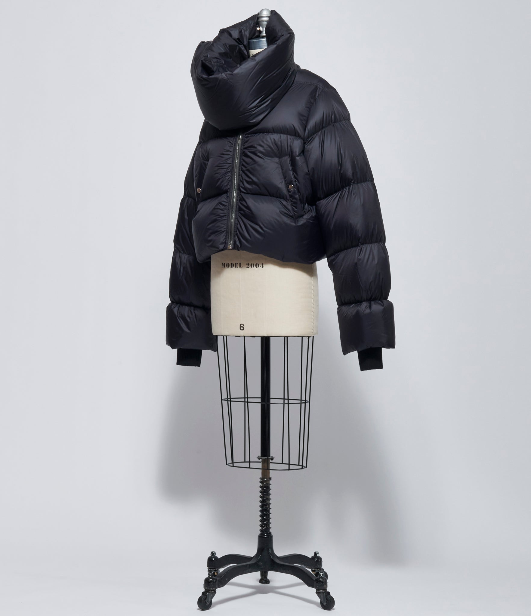 FW26 Rick Owens Womens Giacca Piumino Funnel Neck Black