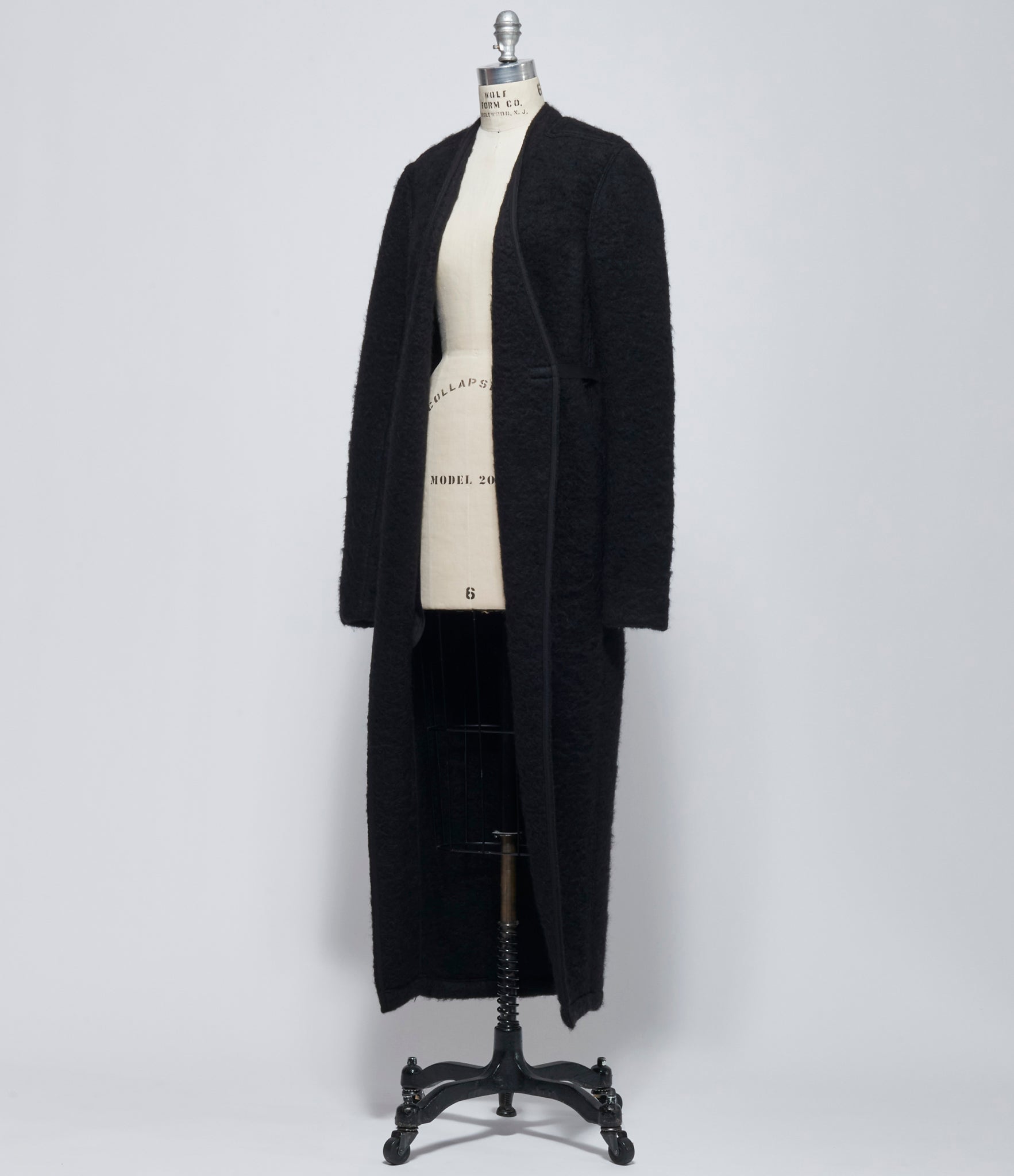 FW26 Rick Owens Womens LS Lab Coat Black