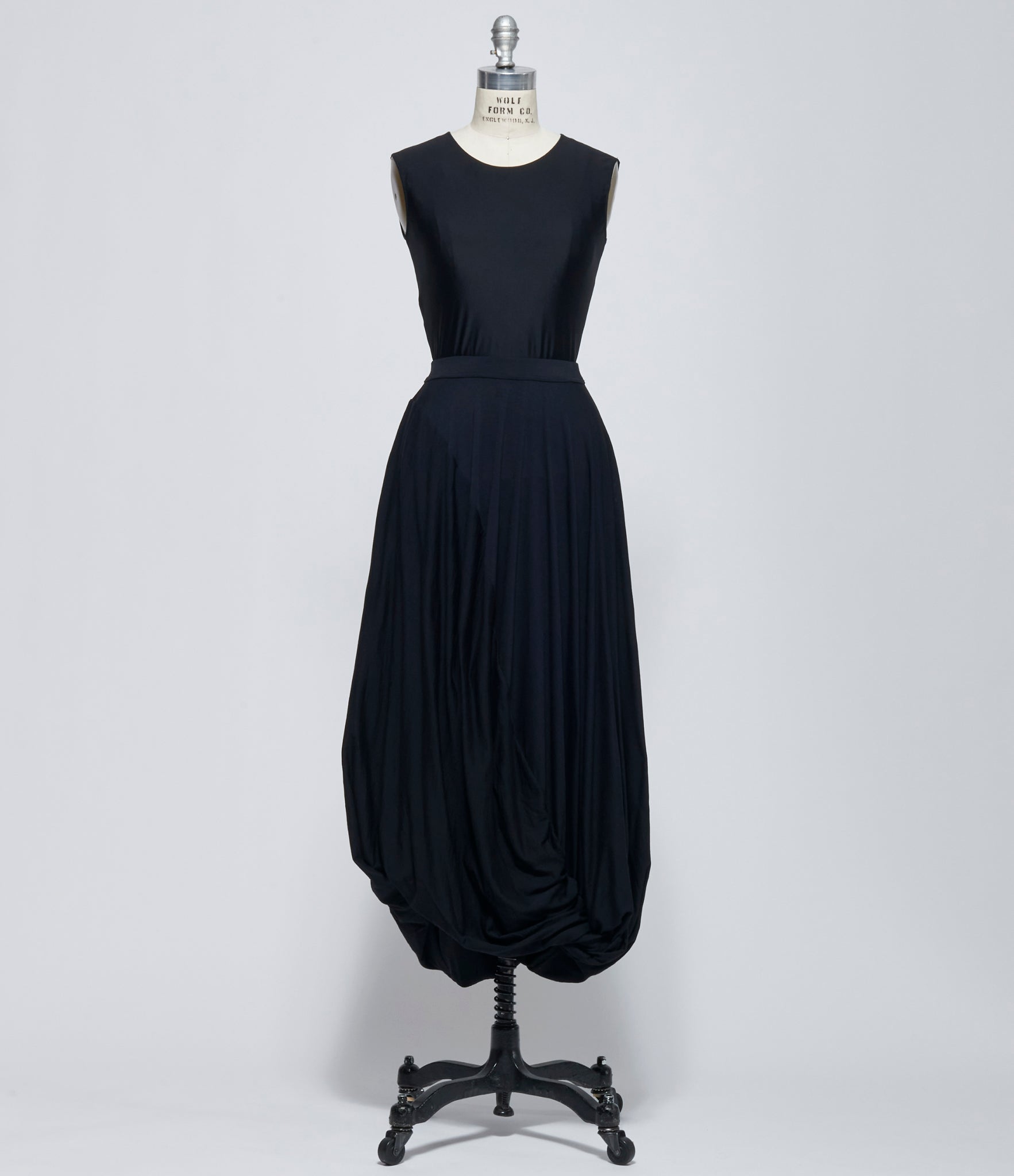 FW26 Junya Watanabe Women's Draped Wool Skirt Black