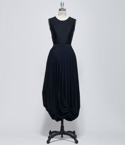 FW26 Junya Watanabe Women's Draped Wool Skirt Black