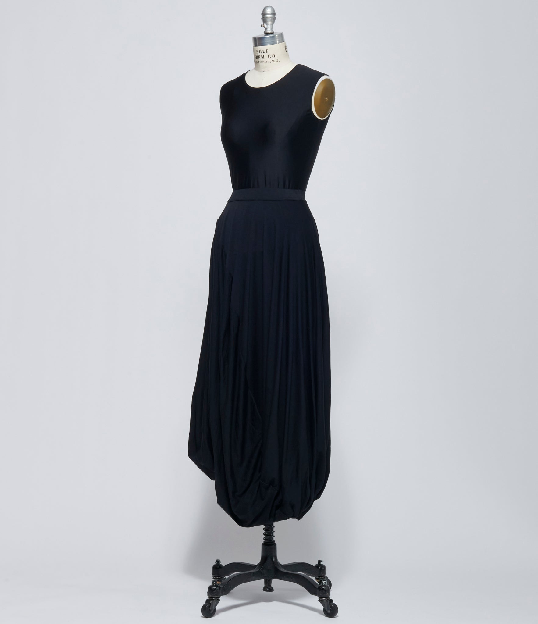 FW26 Junya Watanabe Women's Draped Wool Skirt Black