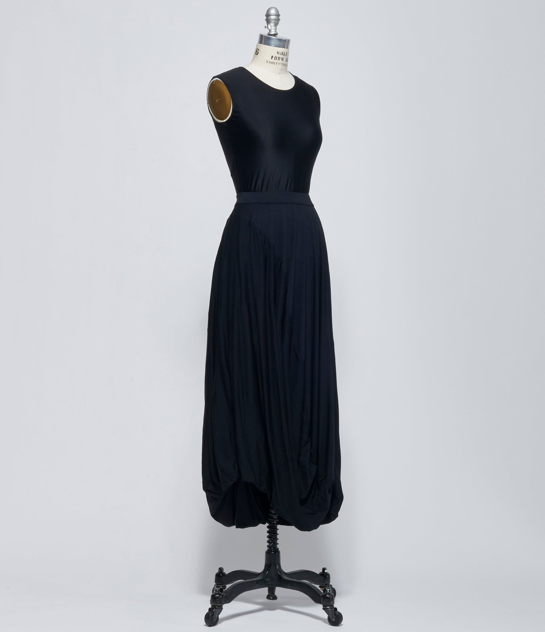 FW26 Junya Watanabe Women's Draped Wool Skirt Black