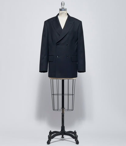 FW26 Junya Watanabe Women's Double Breasted Blazer Black Pin Stripe