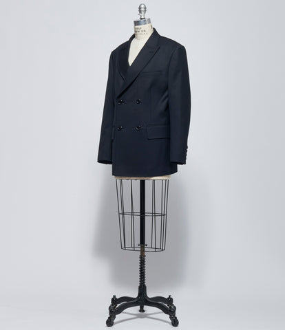 FW26 Junya Watanabe Women's Double Breasted Blazer Black Pin Stripe